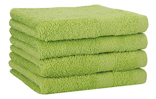 Betz 4 Stück Handtücher Set Premium 100% Baumwolle Handtuch Größe 50 x 100 cm (avocadogrün) von Betz