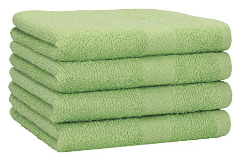 Betz 4 Stück Strandtücher Duschtücher Set Größe 70x140 cm Duschhandtuch Badetuch Strandtuch Handtuch Premium 100% Baumwolle Farbe apfelgrün von Betz