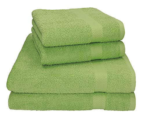 Betz Premium Handtuch-Set - 4 teiliges Handtücher-Set - 2X Duschtücher - 2X Handtücher - 50x100 cm - Farbe apfelgrün Betz Premium Handtuch-Set - 4 teiliges Handtücher-Set - 2X Duschtücher - 2X Handtücher - 50x100 cm - Farbe apfelgrün von Betz