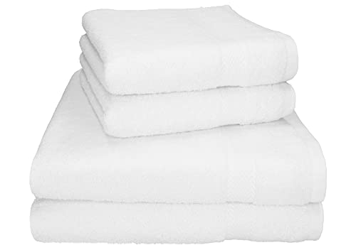 Betz Premium Handtuch-Set - 4 teiliges Handtücher-Set - 2X Duschtücher - 2X Handtücher - 50x100 cm - Farbe weiß von Betz