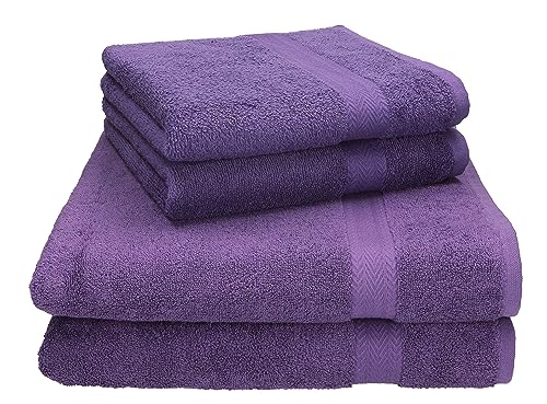 Betz 4-TLG. Handtuch-Set Premium 100% Baumwolle 2 Duschtücher 2 Handtücher Farbe lila Betz 4-TLG. Handtuch-Set Premium 100% Baumwolle 2 Duschtücher 2 Handtücher Farbe lila von Betz
