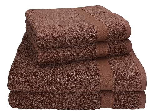 Betz 4-TLG. Handtuch-Set Premium 100% Baumwolle 2 Duschtücher 2 Handtücher Farbe nuss von Betz