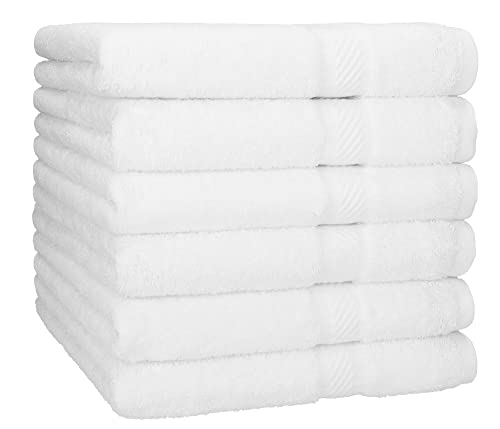 Betz 6 Stück Duschtücher Set Badetuch Duschtuch Palermo Größe 70x140 cm 100% Baumwolle Farbe Weiß von Betz