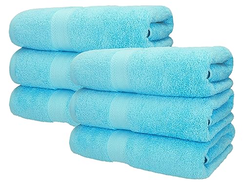 Betz 6 Stück Saunatücher XXL Badetuch Liegetuch Strandlaken Saunahandtuch Premium Frottee 100% Baumwolle Größe 70 x 200 cm Farbe türkis von Betz
