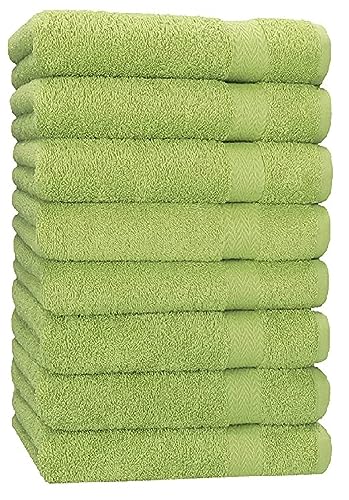Betz 8 Stück Handtücher Set Größe 50 x 100 cm Handtuch Premium 100% Baumwolle (avocadogrün) von Betz