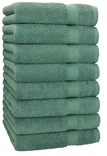 Betz 8 Stück Handtücher Set Größe 50 x 100 cm Handtuch Premium 100% Baumwolle (tannengrün) von Betz
