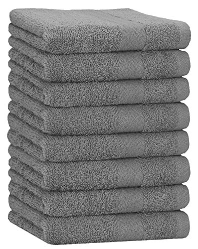 Betz 8 Stück Handtücher Set Größe 50 x 100 cm Handtuch Premium 100% Baumwolle Farbe anthrazit von Betz