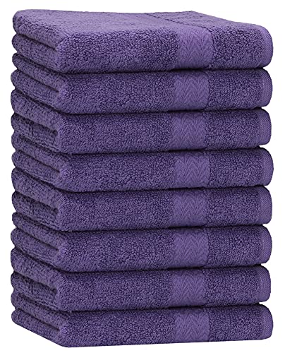 Betz 8 Stück Handtücher Set Größe 50 x 100 cm Handtuch Premium 100% Baumwolle Farbe lila von Betz