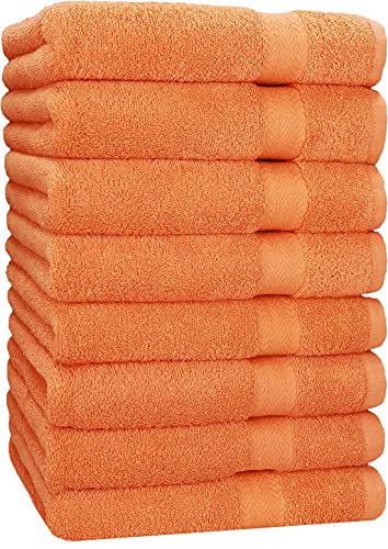 Betz 8 Stück Handtücher Set Größe 50 x 100 cm Handtuch Premium 100% Baumwolle Farbe orange von Betz