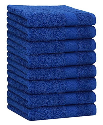 Betz 8 Stück Handtücher Set Größe 50 x 100 cm Handtuch Premium 100% Baumwolle Farbe Royalblau von Betz