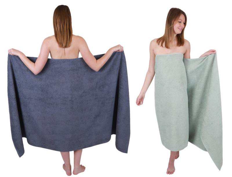 Betz Badetuch 2 Stück Badetücher groß XXL Berlin 100 x 200 cm Badetuch Saunatuch, 100% Baumwolle (2 Stück, 2-St) von Betz