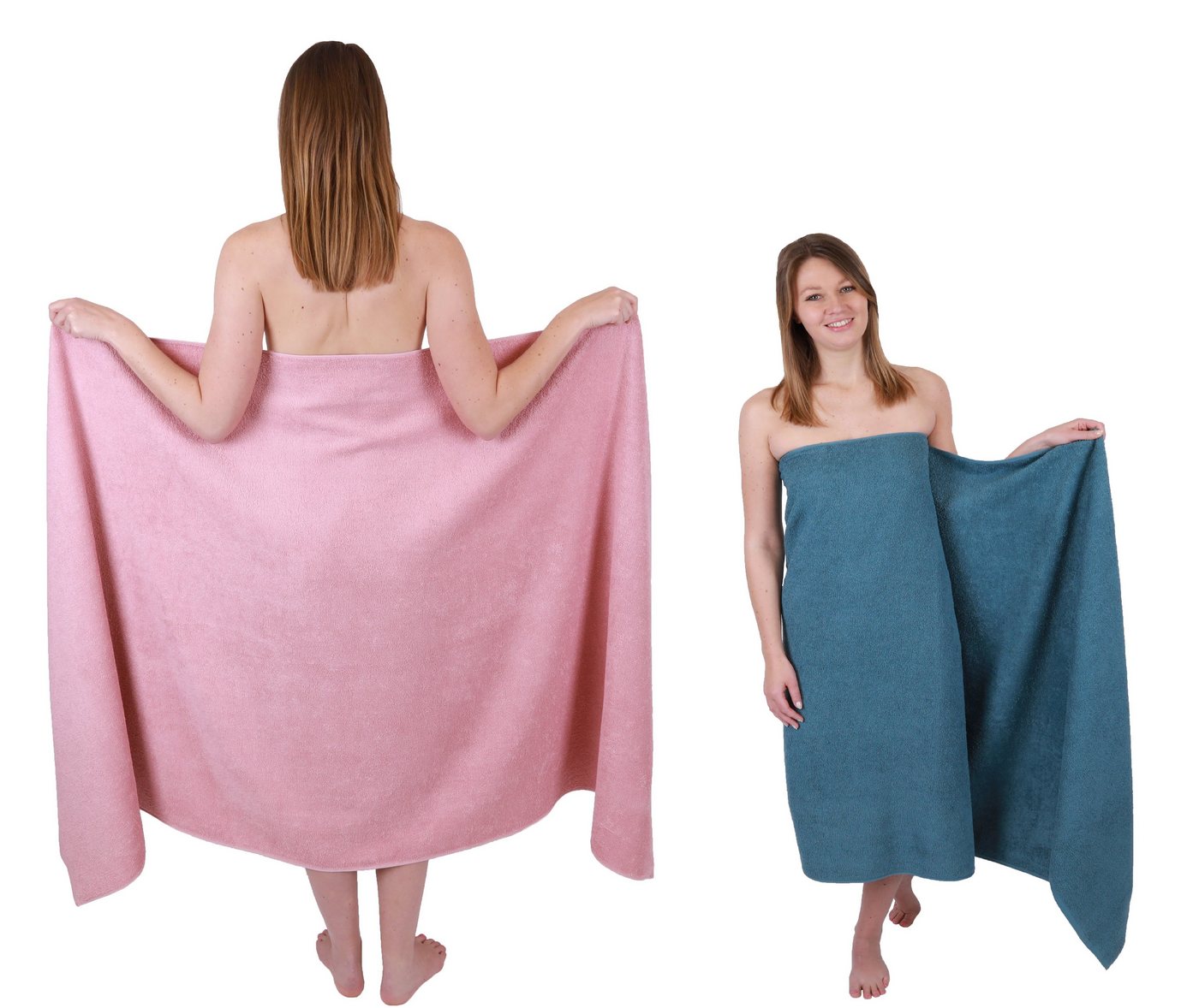 Betz Badetuch Stück Saunatücher groß XXL Berlin 100 x 200 cm, Lotus-taubenblau, 100% Baumwolle (2 Stück, 2-St), Farbe Lotus-taubenblau von Betz