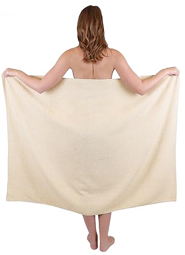 Betz Badetuch groß XXL Badetücher Saunatuch Dresden 100% Baumwolle Verschiedene Größen Farbe Sand Größe 100 cm x 140 cm von Betz