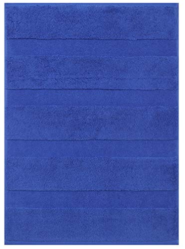 Betz Badvorleger Badematte Badteppich Duschvorleger Frottee Deluxe Größe 50x70 cm Qualität 680 g/m² 100% Baumwolle Farbe blau von Betz