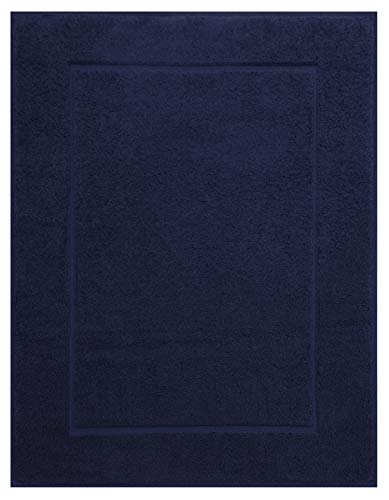 Betz Badvorleger Badematte Badteppich Duschvorleger Frottee Größe 50x70 cm Premium Qualität 650 g/m² Farbe dunkelblau von Betz