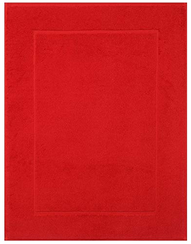 Betz Badvorleger Badematte Badteppich Duschvorleger Frottee Größe 50x70 cm Premium Qualität 650 g/m² Farbe rot von Betz