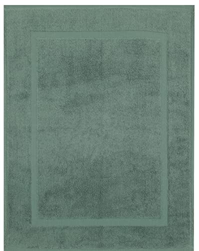 Betz Badvorleger Badematte Badteppich Duschvorleger Frottee Größe 50x70 cm Premium Qualität 650 g/m² Farbe tannengrün von Betz