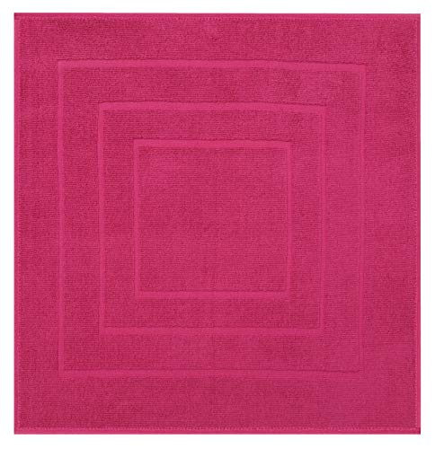 Betz Badvorleger Palermo 100% Baumwolle Badematte Badteppich Duschvorlage Größe 60x60 cm Qualität 680g/m² Farbe Cranberry von Betz