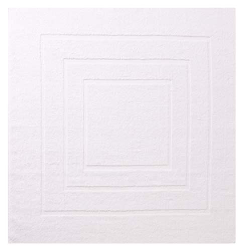 Betz Badvorleger Palermo 100% Baumwolle Badematte Badteppich Duschvorlage Größe 60x60 cm Qualität 680g/m² Farbe weiß von Betz