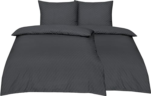 Betz Bettwäsche 100% Baumwolle Elegant 4 teilig - Bettwäsche Set mit Reißverschluss - Größe 135/200 cm + 80/80 cm Farbe Grau Betz Bettwäsche 100% Baumwolle Elegant 4 teilig - Bettwäsche Set mit Reißverschluss - Größe 135/200 cm + 80/80 cm Farbe Grau von Betz