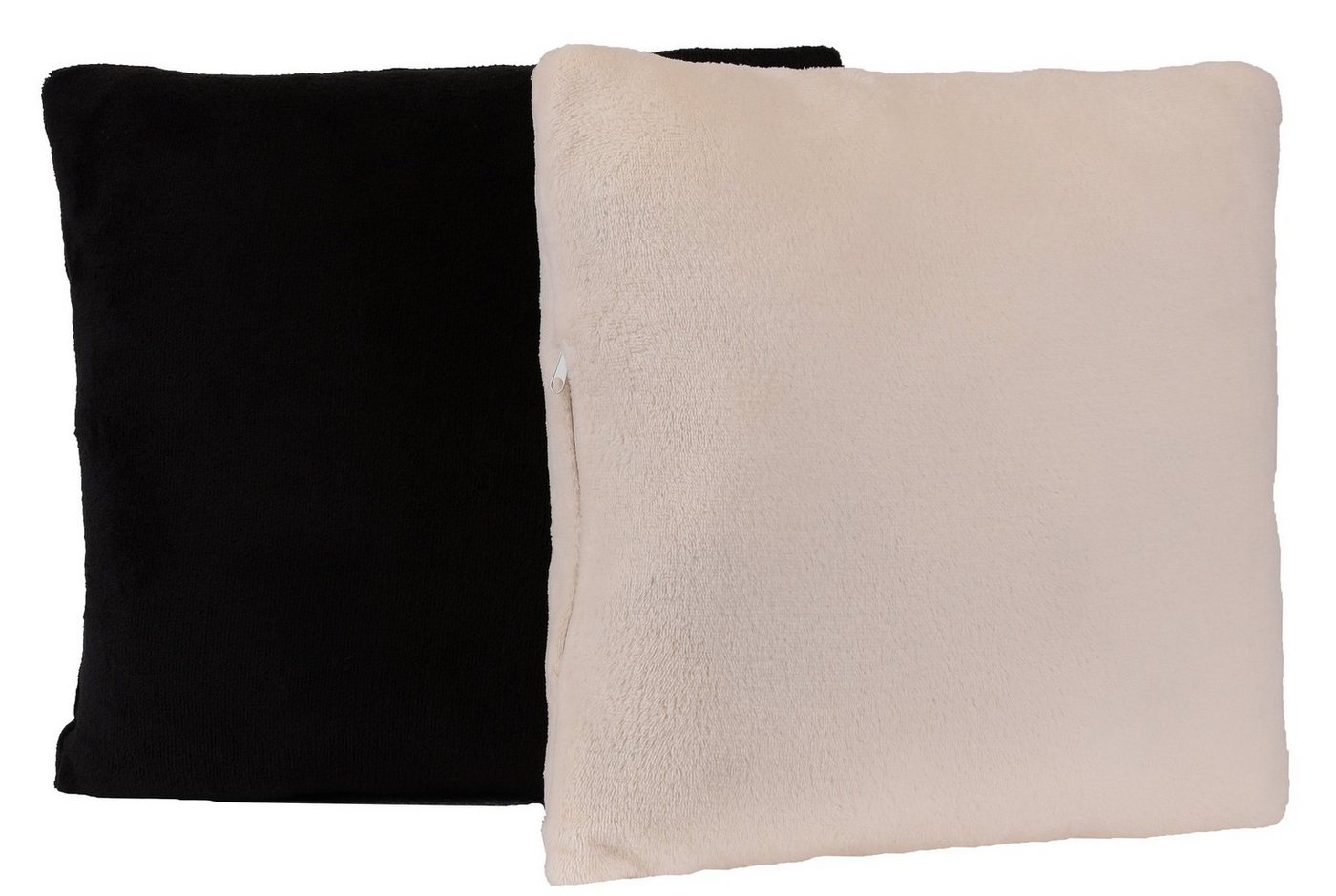Betz Dekokissen 2 Stück Romania Kuschelkissen Dekokissen Kissen Größe: 36x36 cm, Farbe: schwarz und beige Betz Dekokissen 2 Stück Romania Kuschelkissen Dekokissen Kissen Größe: 36x36 cm, Farbe: schwarz und beige von Betz