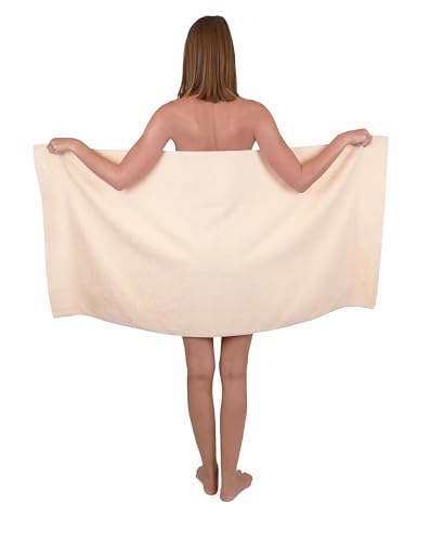 Betz Strandtuch Duschtuch Größe 70x140 cm Duschhandtuch Badetuch Strandtücher Handtuch Premium 100% Baumwolle Farbe beige von Betz