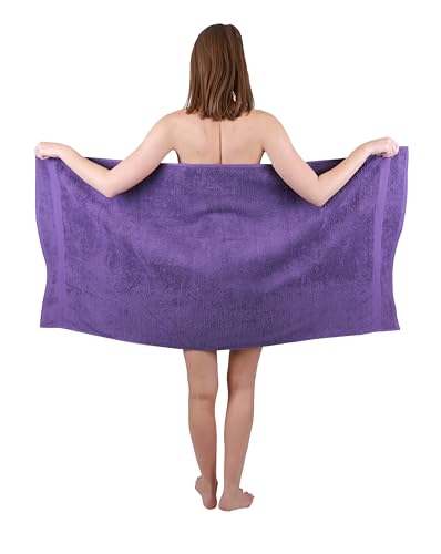 Betz Strandtuch Duschtuch Größe 70x140 cm Duschhandtuch Badetuch Strandtücher Handtuch Premium 100% Baumwolle Farbe lila von Betz