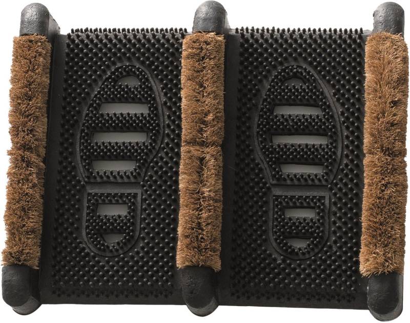 Betz Fußmatte Fußmatte Fußabstreifer Cleaner Farbe schwarz/braun Größe 33x39cm, rechteckig von Betz