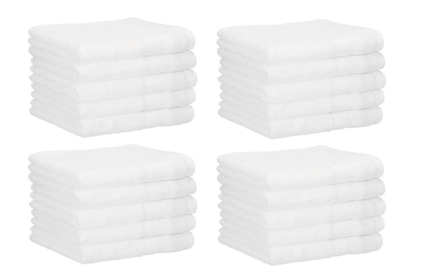 Betz Gästehandtücher »20 Stück Gästehandtücher PALERMO 100% Baumwolle Größe 30x50 cm Farbe Weiß« (20-St) von Betz