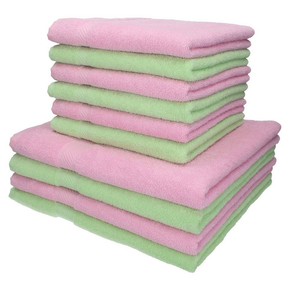 Betz Handtuch Set 10-tlg Set Palermo 4 Duschtücher 6 Handtücher Farbe grün und rosé, 100% Baumwolle (10 Teile, 10-St) Betz Handtuch Set 10-tlg Set Palermo 4 Duschtücher 6 Handtücher Farbe grün und rosé, 100% Baumwolle (10 Teile, 10-St) von Betz