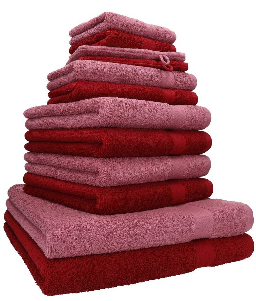 Betz Handtuch Set 12-tlg. Handtuch Set PREMIUM Farbe rubinrot/beere, 100% Baumwolle, (12-tlg) von Betz