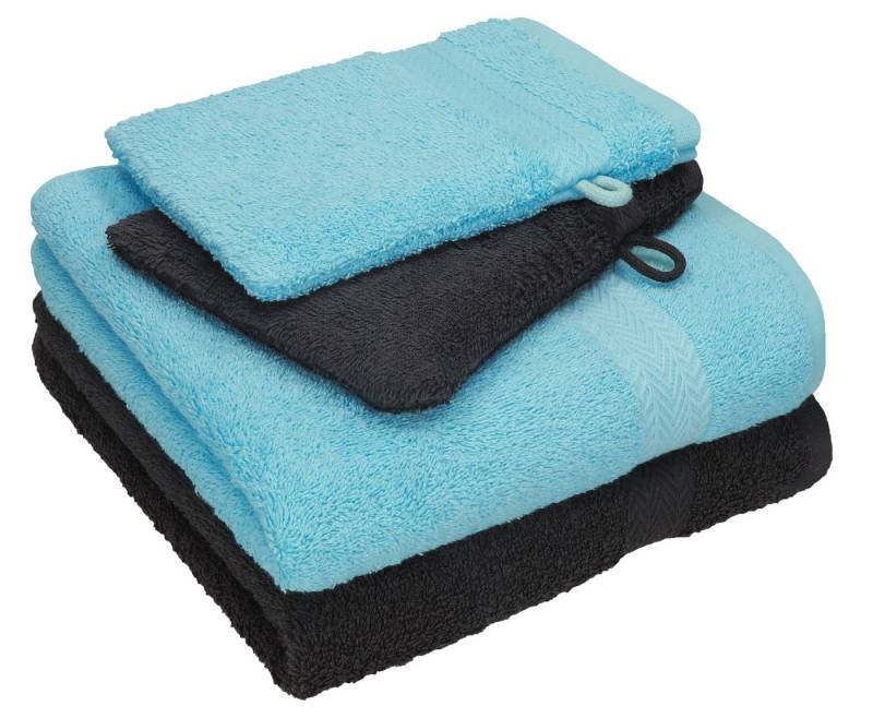 Betz Handtuch Set 4 tlg. Handtuch Set HAPPY Pack 2 Handtücher 2 Waschhandschuhe, 100% Baumwolle (Set) von Betz