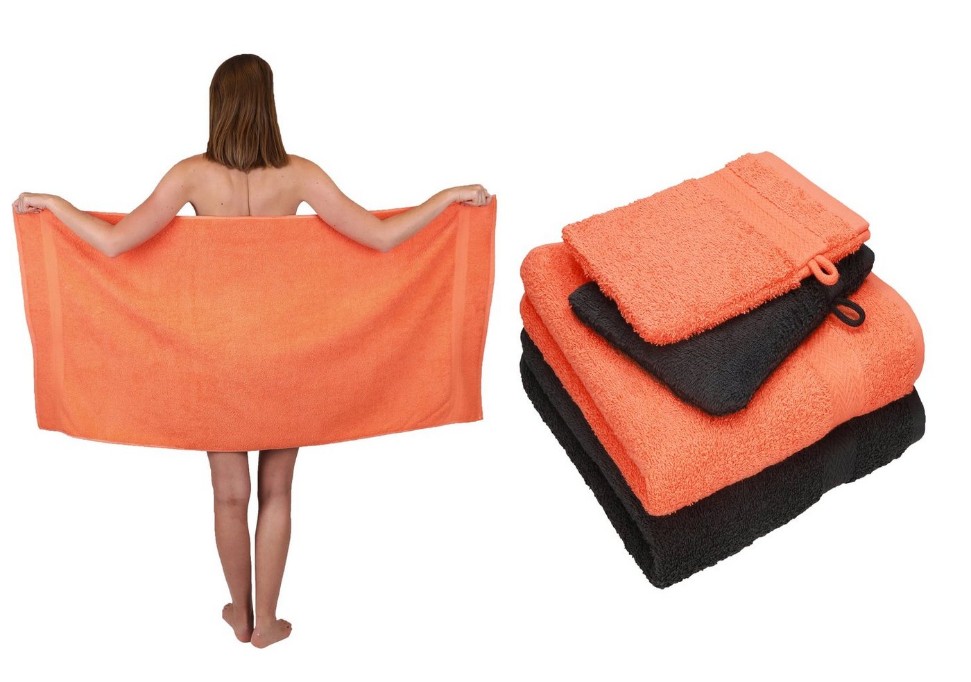 Betz Handtuch Set 5 TLG. Handtuch Set Single Pack 100% Baumwolle 1 Duschtuch 2 Handtücher 2 Waschhandschuhe, 100% Baumwolle von Betz