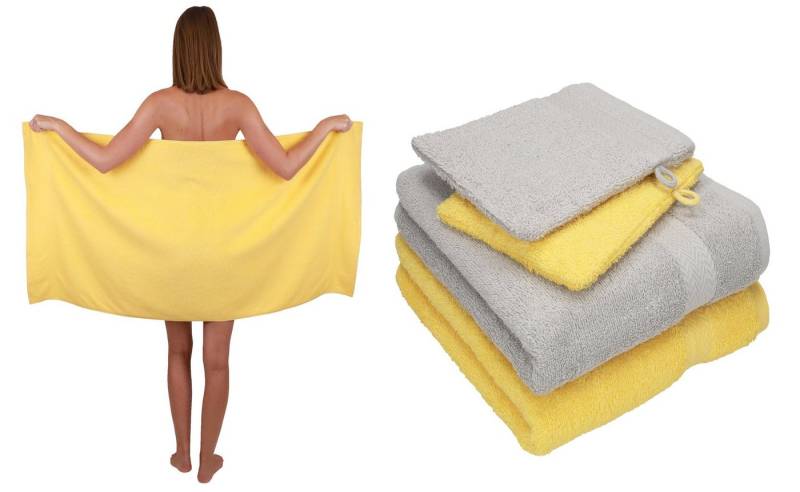 Betz Handtuch Set 5 TLG. Handtuch Set Single Pack 100% Baumwolle 1 Duschtuch 2 Handtücher 2 Waschhandschuhe, 100% Baumwolle von Betz