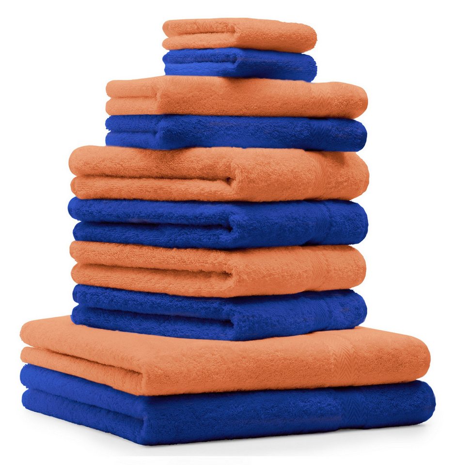 Betz Handtuch Set 10-TLG. Handtuch-Set CLASSIC Farbe royalblau und orange, 100% Baumwolle (Set, 10-St) Betz Handtuch Set 10-TLG. Handtuch-Set CLASSIC Farbe royalblau und orange, 100% Baumwolle (Set, 10-St) von Betz