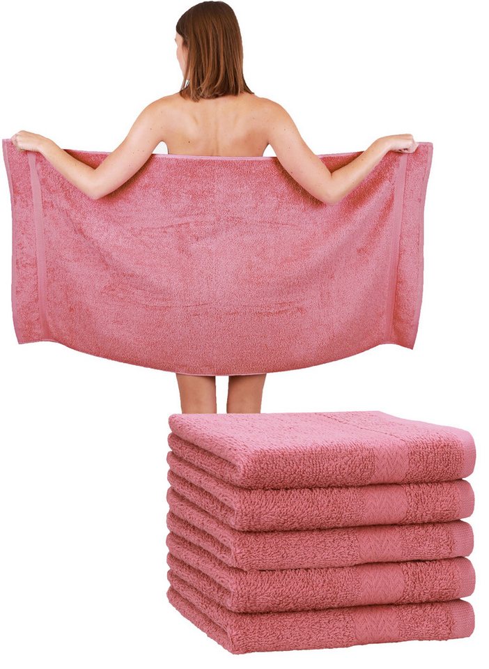 Betz Duschtücher Premium Größe 70x140 cm, Baumwolle (Set, 6-St), Farbe Altrosa von Betz