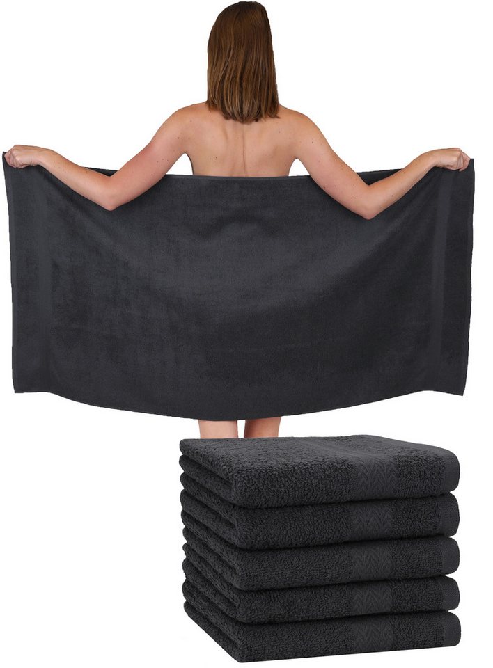 Betz Duschtücher 6 Stück Duschtuch Set Größe 70x140 cm Premium, Baumwolle (Set, 6-St), Farbe Graphit von Betz