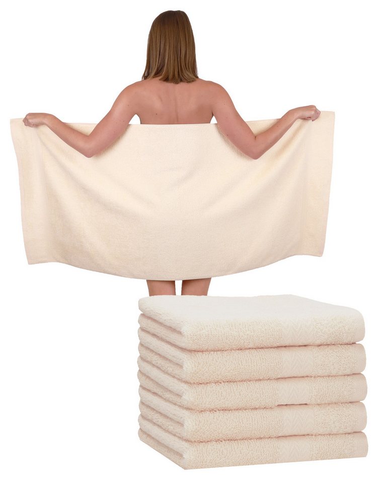 Betz Duschtücher 6 Stück Duschtuch Set Größe 70x140 cm Premium, Baumwolle (Set, 6-St), Farbe beige von Betz