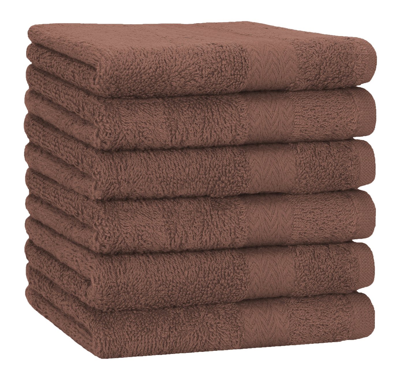 Betz Handtücher 6 Stück Duschtücher Duschtuch Set Größe 70x140 cm Premium, Baumwolle (6-St), Farbe nuss von Betz