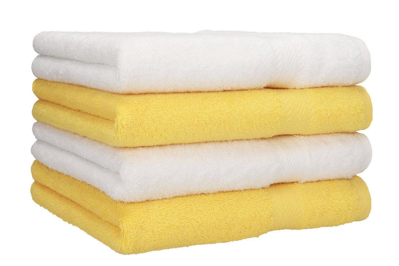 Betz Handtücher 4 Stück Handtücher Premium 4 Handtücher Farbe weiß und gelb, 100% Baumwolle (4-St), Farbe weiß und gelb von Betz