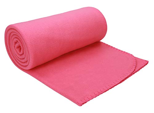 Betz Luxus Fleecedecke Kuscheldecke Wohndecke Farbe Fuchsia pink Größe 130x170 cm Qualität: 180 g/m² von Betz