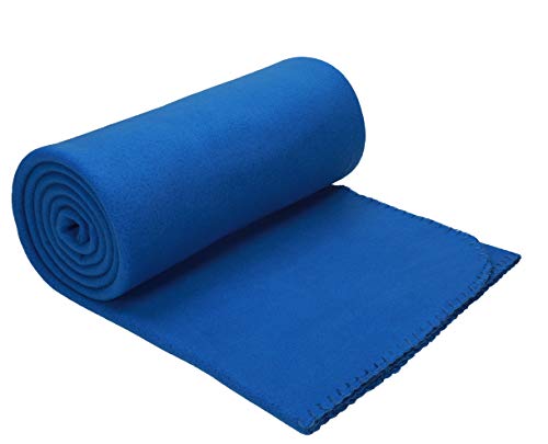 Betz Luxus Fleecedecke Kuscheldecke Wohndecke Farbe blau Größe 130x170 cm Qualität: 180 g/m² von Betz