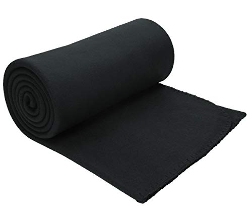 Betz Luxus Fleecedecke Kuscheldecke Wohndecke Farbe schwarz Größe 130x170 cm Qualität 180 g/m² von Betz