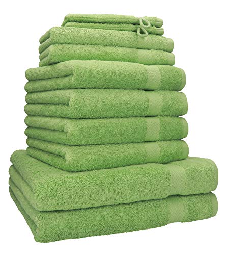 Betz 10-TLG. Handtuch-Set Premium 100% Baumwolle 2 Duschtücher 4 Handtücher 2 Gästetücher 2 Waschhandschuhe Farbe apfelgrün Betz 10-TLG. Handtuch-Set Premium 100% Baumwolle 2 Duschtücher 4 Handtücher 2 Gästetücher 2 Waschhandschuhe Farbe apfelgrün von Betz