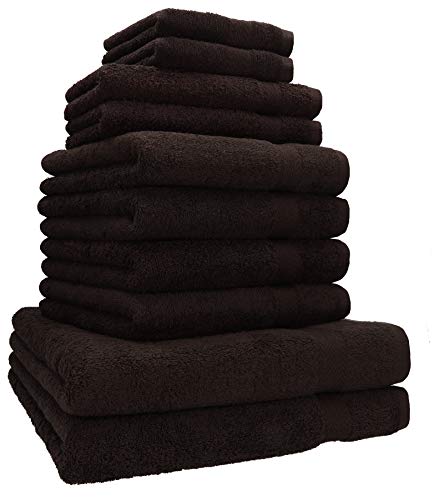 Betz Premium Classic Frottier Handtuch-Set 10-teilig - 2X Liegetücher - 4X Handtücher - 2X Gästetücher - 2X Seiftücher - Dunkelbraun Betz Premium Classic Frottier Handtuch-Set 10-teilig - 2X Liegetücher - 4X Handtücher - 2X Gästetücher - 2X Seiftücher - Dunkelbraun von Betz