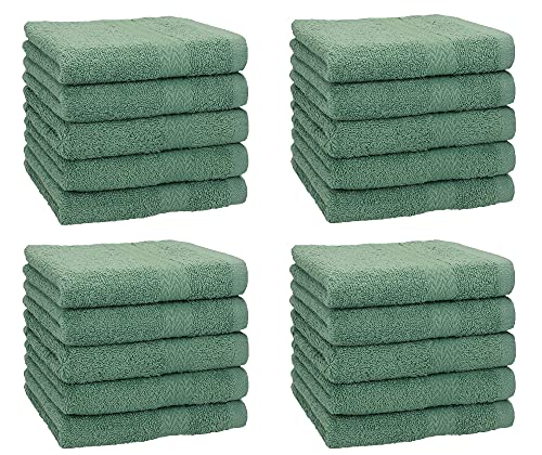 Betz 20 Stück Premium Seifetücher- Seiftuch - Handtücher-Set - Händehandtücher - 30 x 30cm Farbe tannengrün von Betz