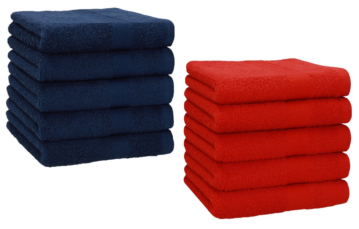 Betz Seiftuch 10 Stück Seiflappen Set 30x30 cm Farbe dunkelblau und rot, (Set, 10-St) von Betz