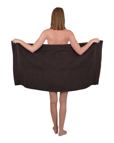 Betz Strandtuch Duschtuch Größe 70x140 cm Duschhandtuch Badetuch Strandtücher Handtuch Premium 100% Baumwolle Farbe Dunkelbraun von Betz