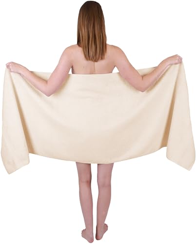 Betz Saunatuch XXL Badetuch Liegetuch Strandlaken Saunahandtuch Premium Frottee 100% Baumwolle Größe 70 x 200 cm Farbe Sand von Betz