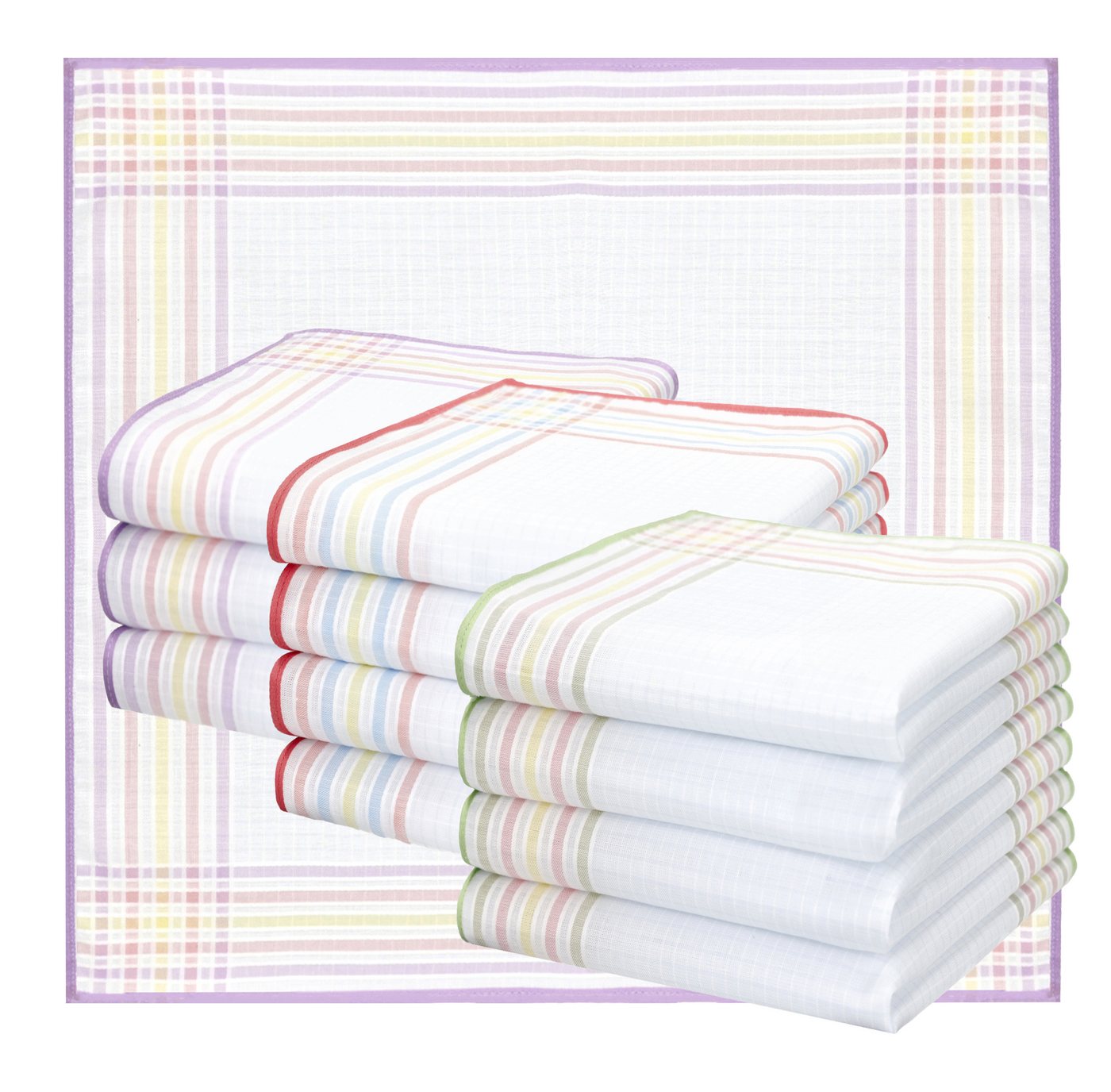 Betz Taschentuch 12 Stück Damen Stoff Taschentücher Paloma 4 Größe 28x28 cm, (Set, 12-St. 12 Taschentücher 28x28 cm), 100% Baumwolle von Betz